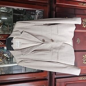 BANANA REPUBLIC GRAY BEIGE TWO-BUTTON BLAZER